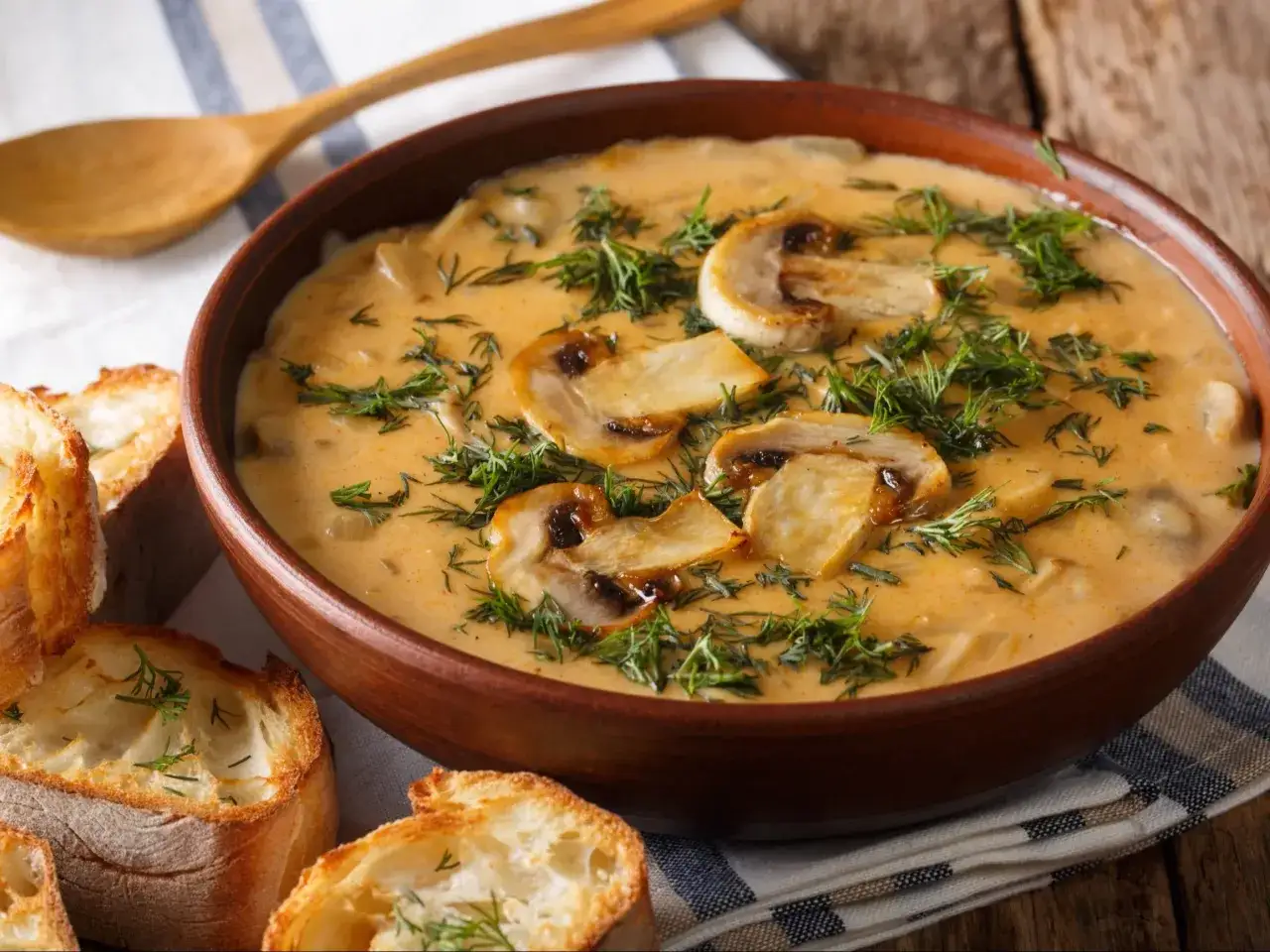 Zupa pieczarkowa w r&oacute;żnych wariantach